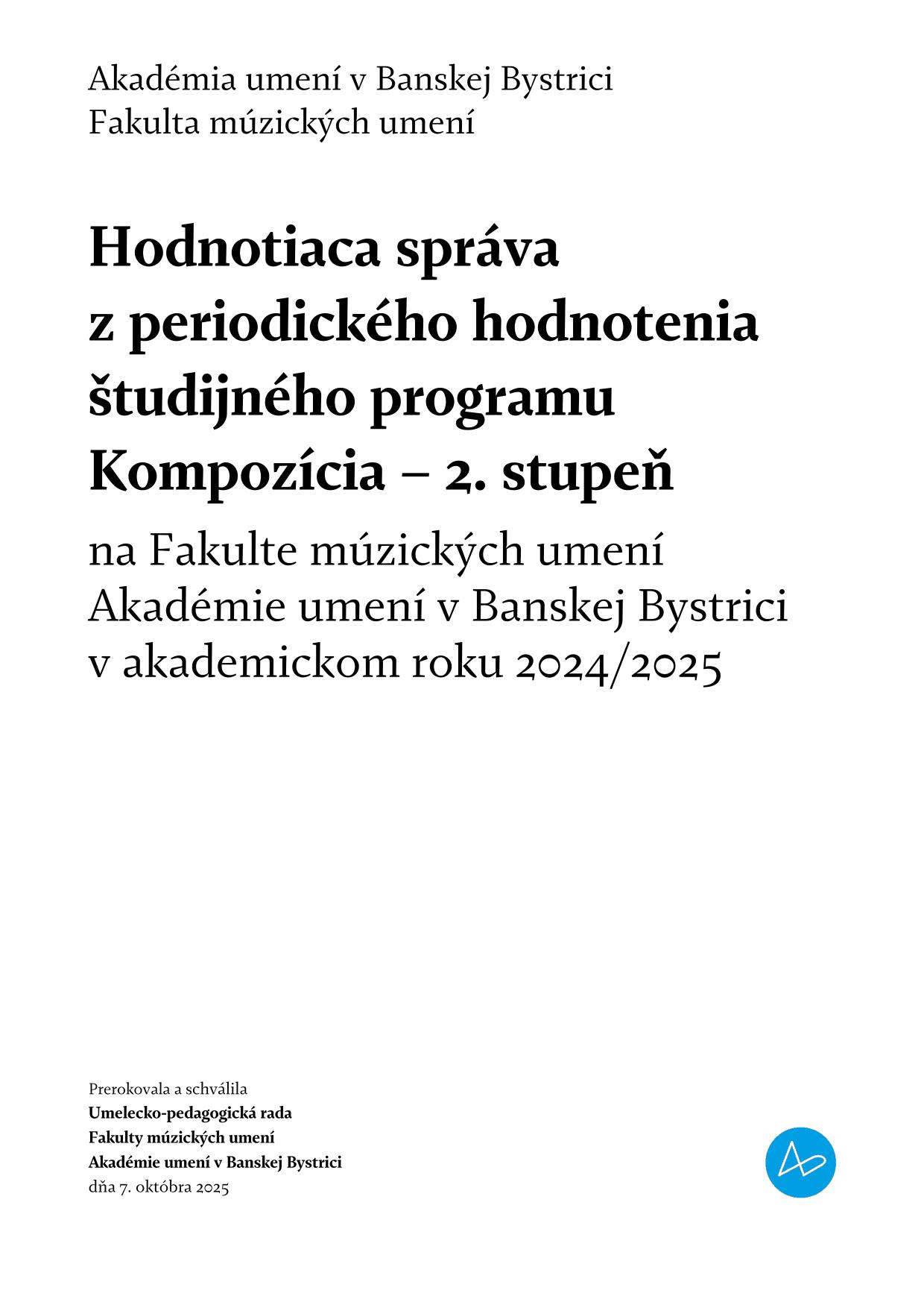 hodnotiaca sprava SP Komp. Mgr 2024 2025 001