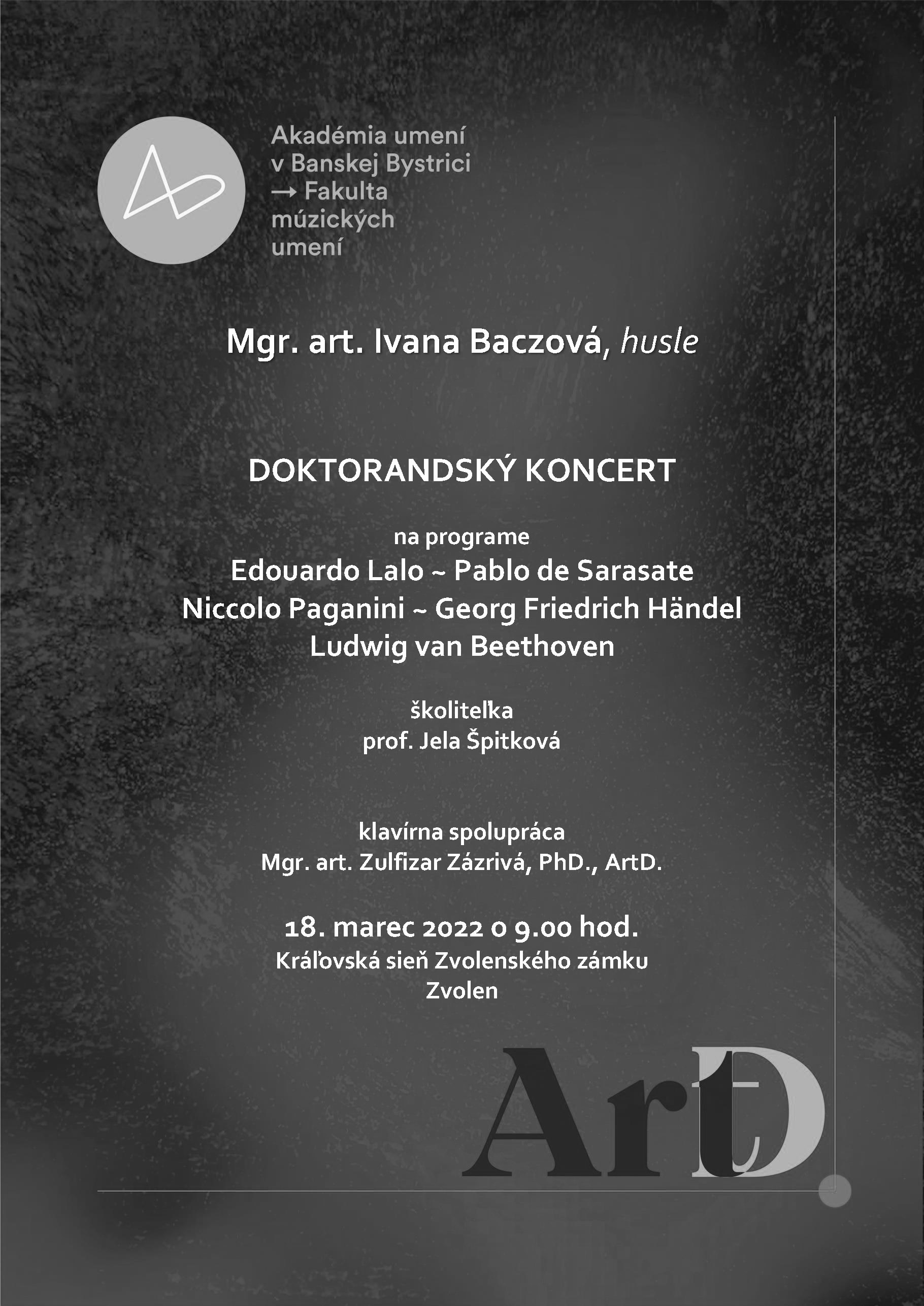 koncert Baczova