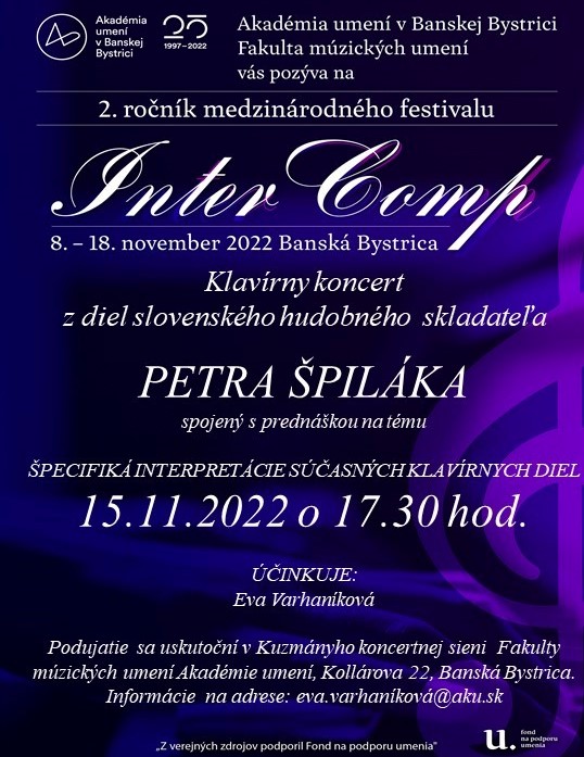 intercomp koncert z diel skladatela Spilaka