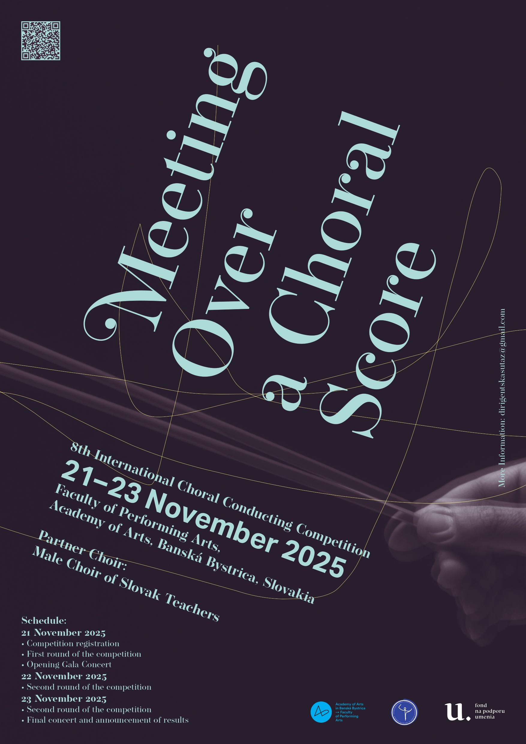 Poster Meeting over a Choral Score page